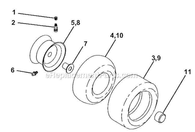 Page H Diagram and Parts List for WE13T38D  Weed Eater Lawn Tractor